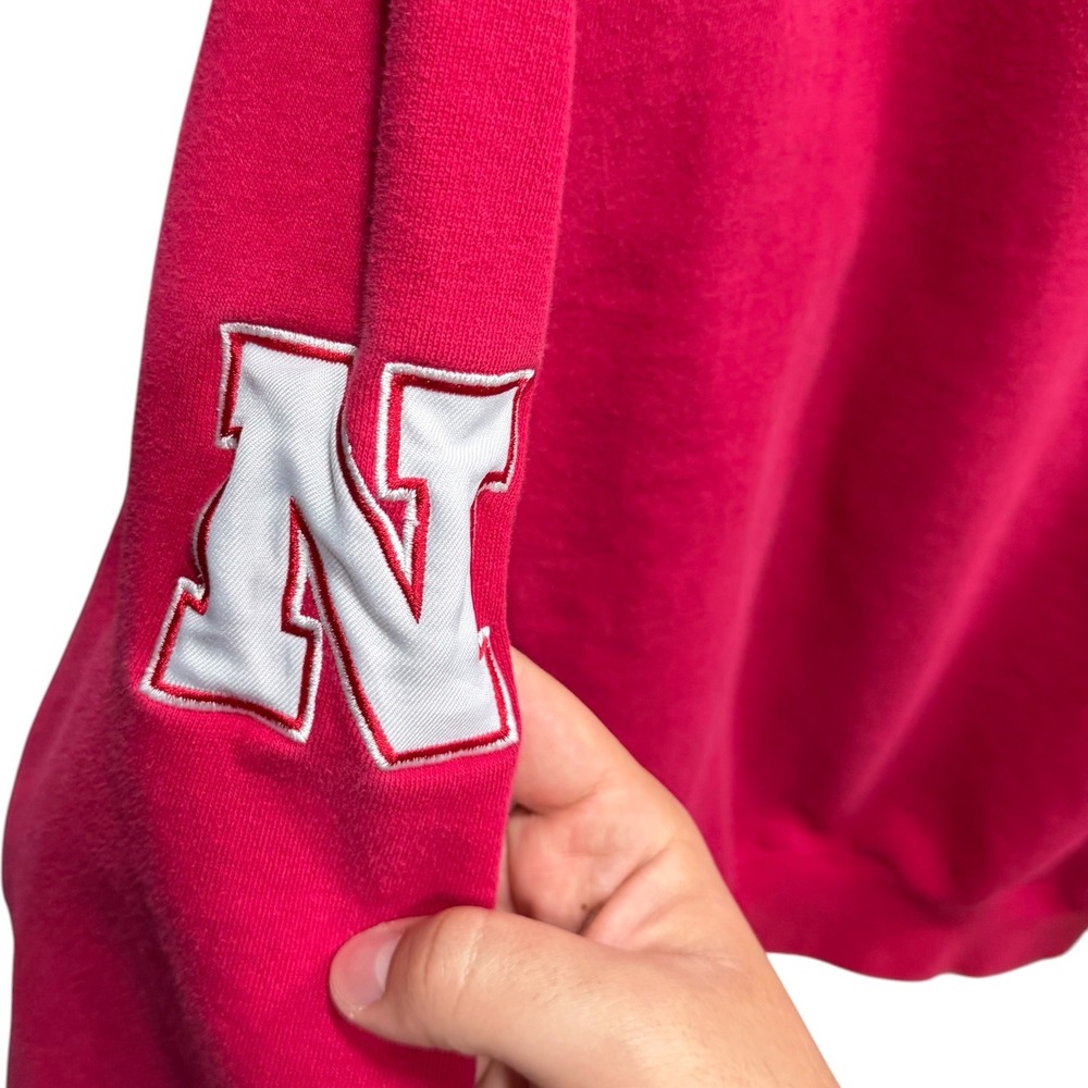 Stadium Athletics Nebraska Huskers Sweatshirt Mens Medium Red Crewneck NCAA y2k - Picture 5 of 10